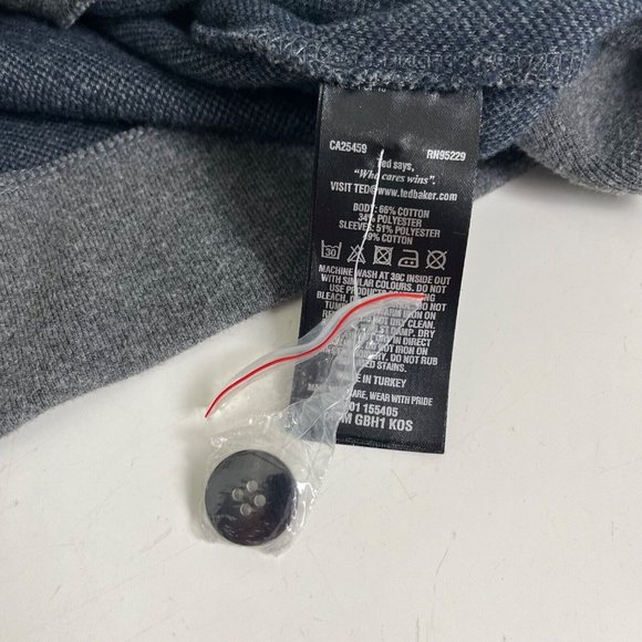 Men's Gray Shawl Collar Sweater - Picture 9 of 9